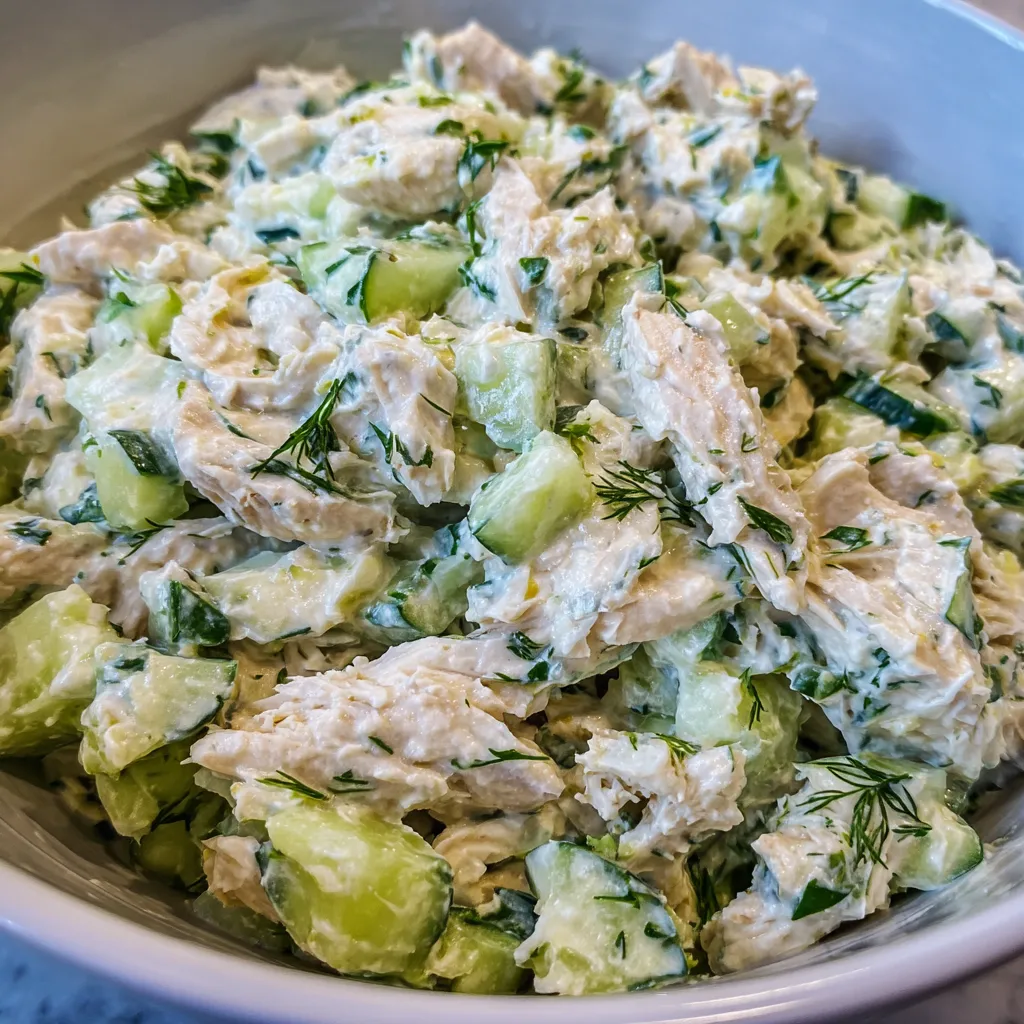 Tzatziki chicken salad in wrap