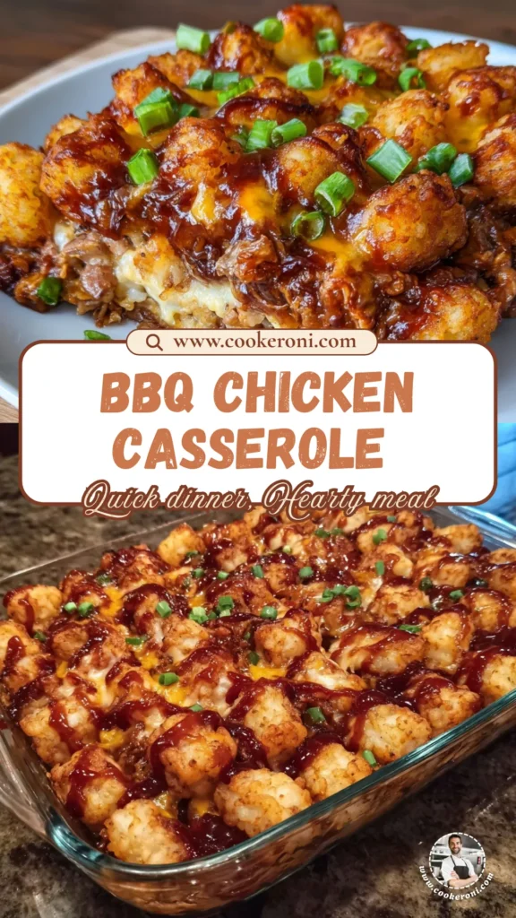 BBQ Chicken Tater Tot Casserole