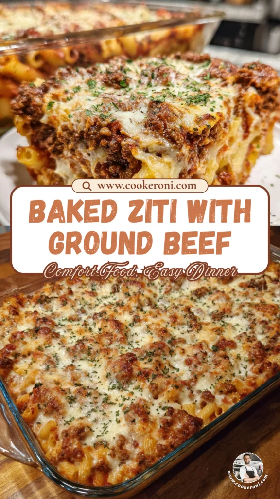 Baked Ziti with Ground Beef and Ricotta