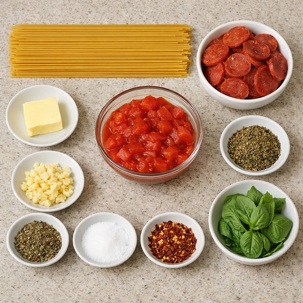 Beef Pepperoni Pasta