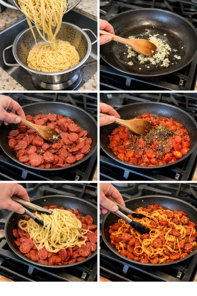 Beef Pepperoni Pasta