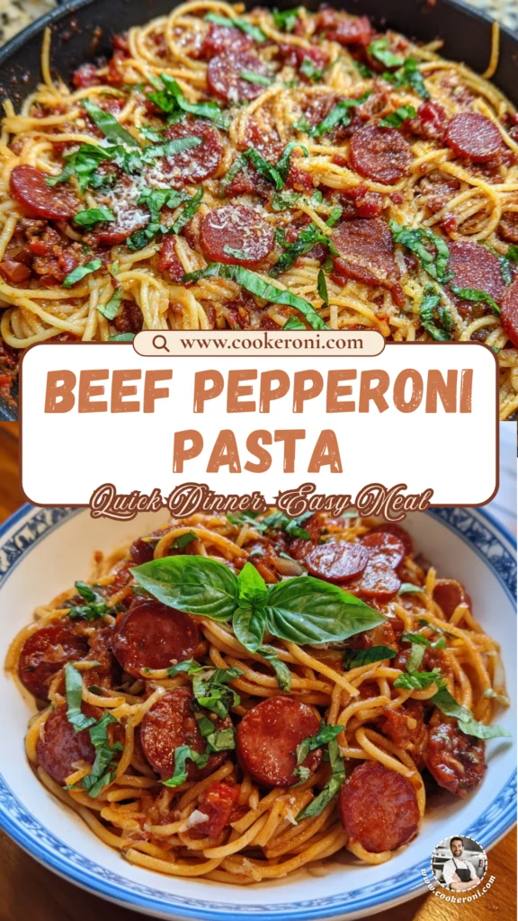 Beef Pepperoni Pasta