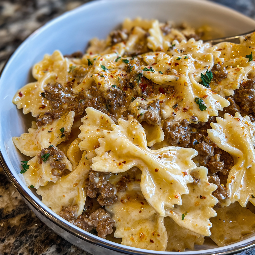 Cajun Cream Cheese Alfredo Bowties