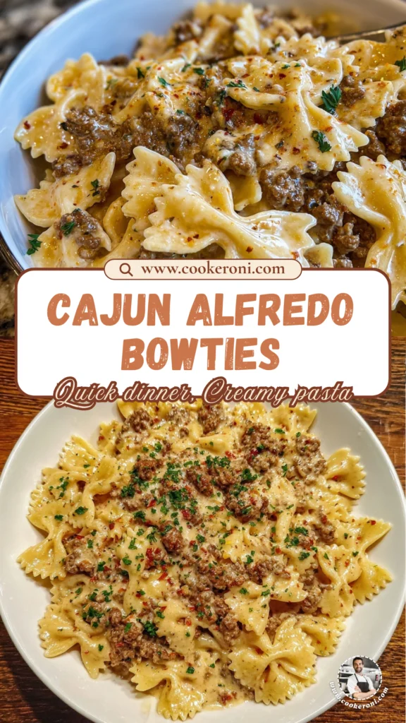 Cajun Cream Cheese Alfredo Bowties