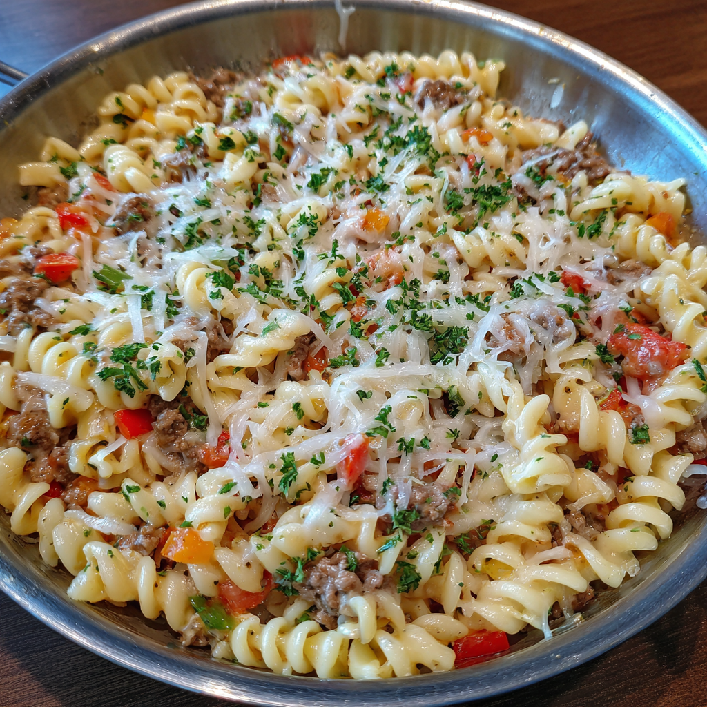 Cheesy Beef Pasta