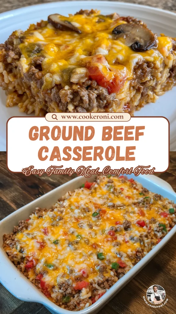 Cheesy Ground Beef and Rice Casserole