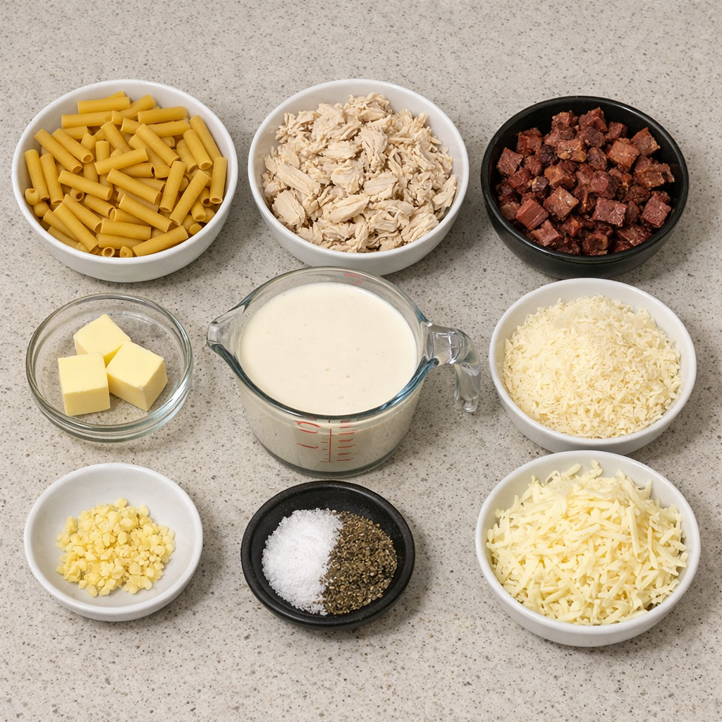 Chicken Alfredo Baked Ziti