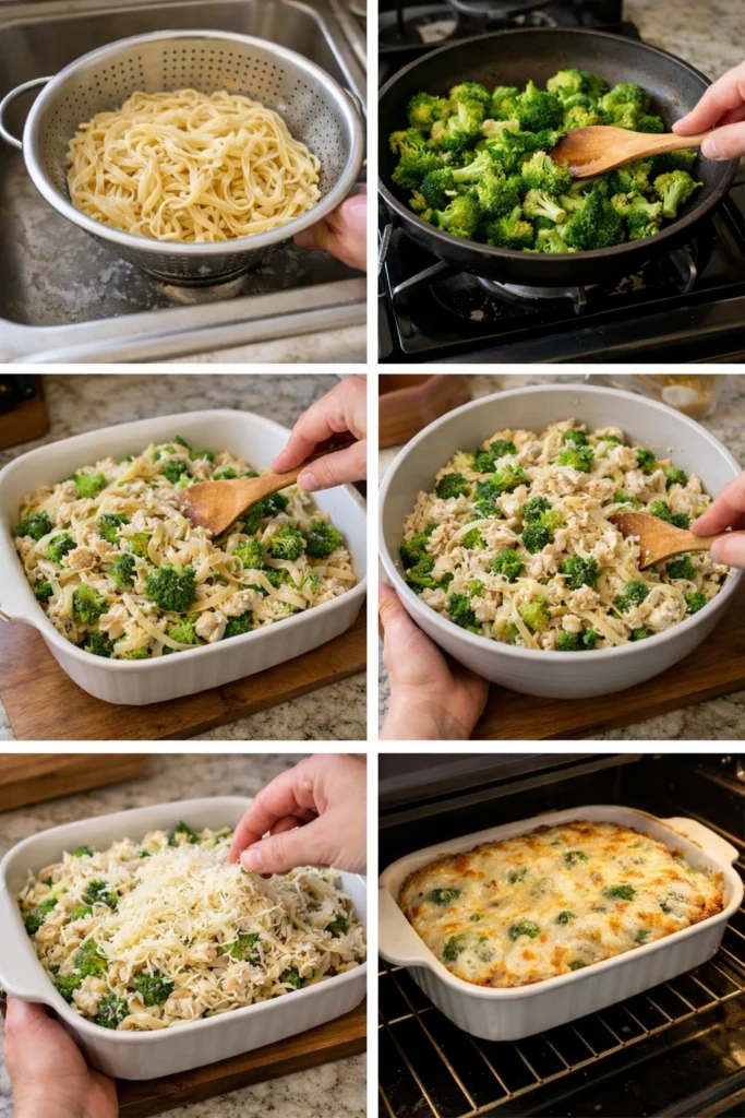 Chicken Broccoli Alfredo Bake