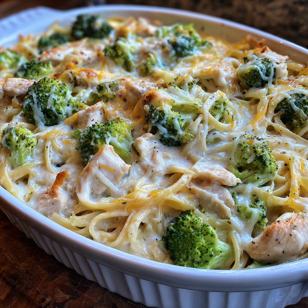 Chicken Broccoli Alfredo Bake