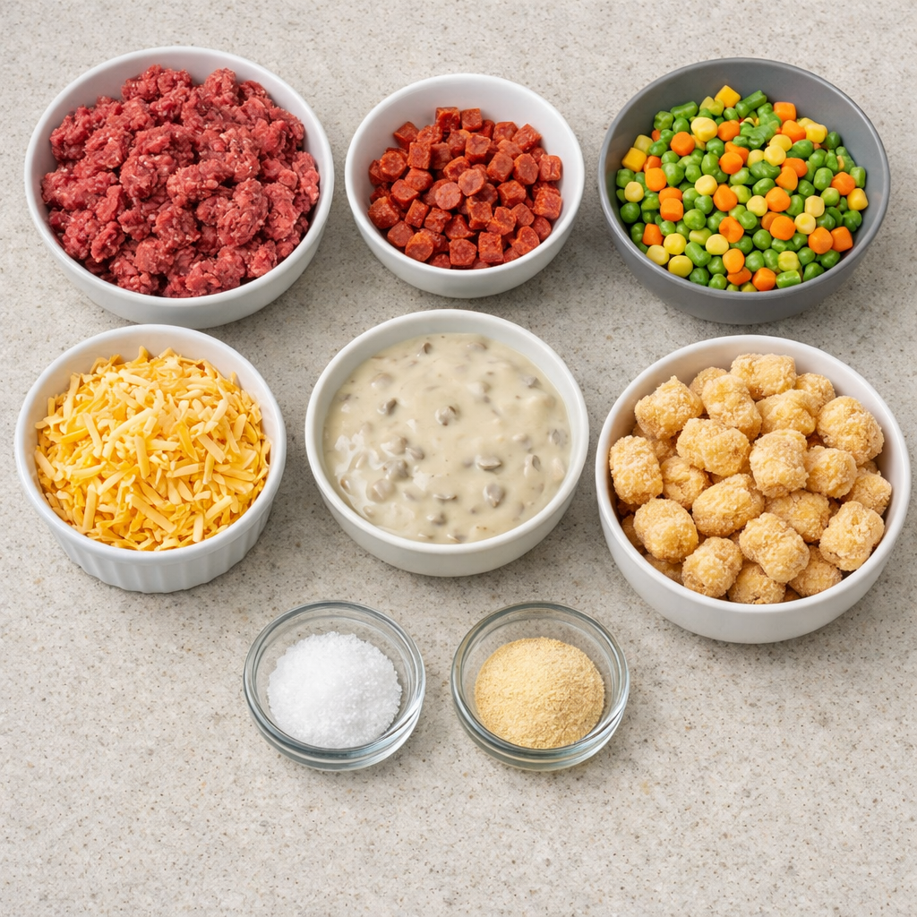 Cowboy Beef Tater Tot Casserole