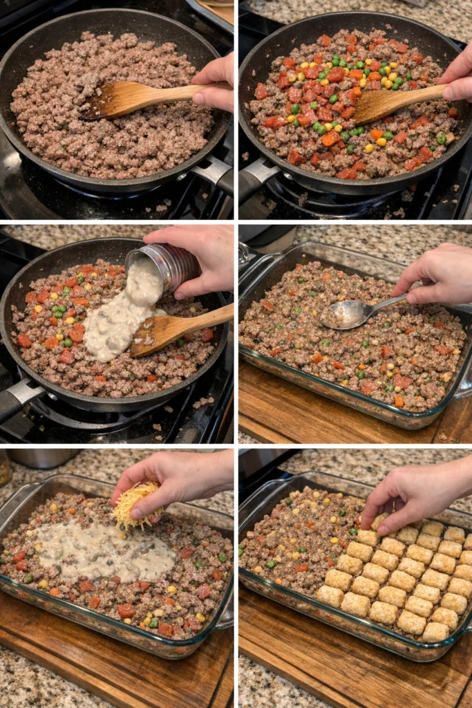Cowboy Beef Tater Tot Casserole