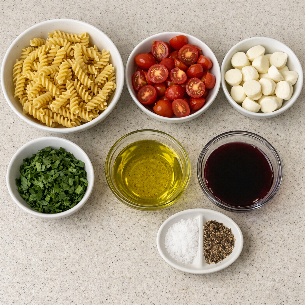 Creamy Caprese Pasta Salad
