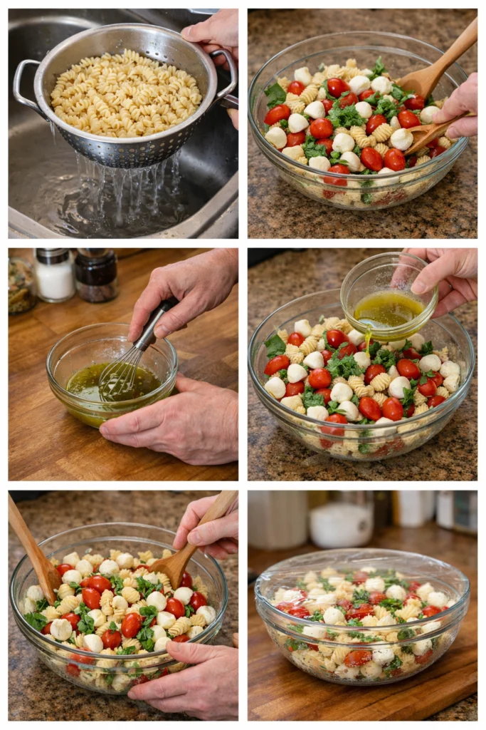 Creamy Caprese Pasta Salad