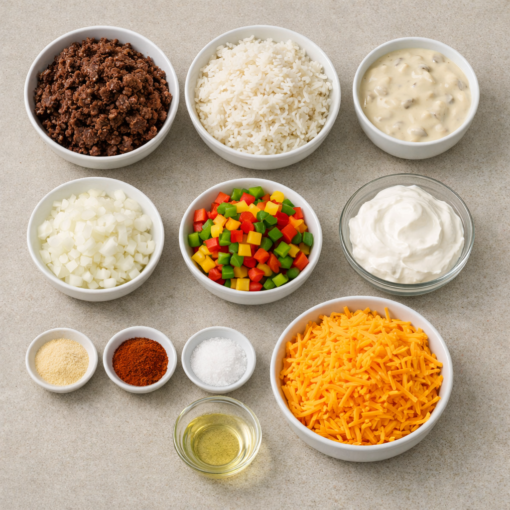 Creamy Layered John Wayne Casserole