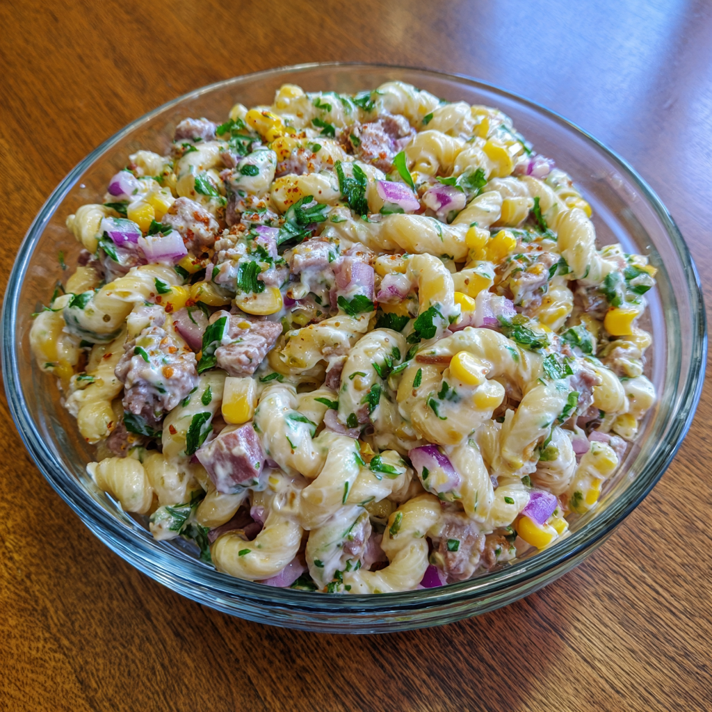 Creamy Street Corn Pasta Salad