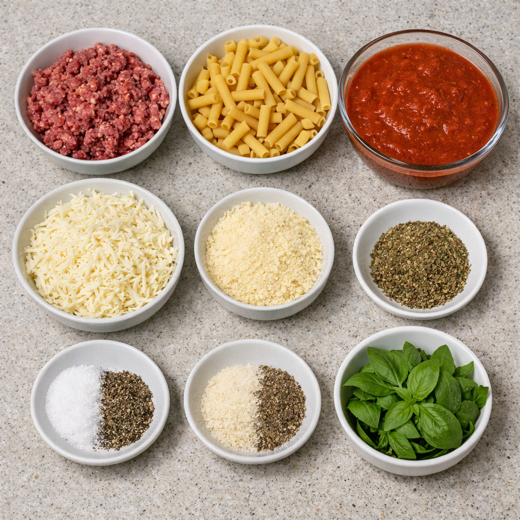 Crockpot Baked Ziti with Ground Beef