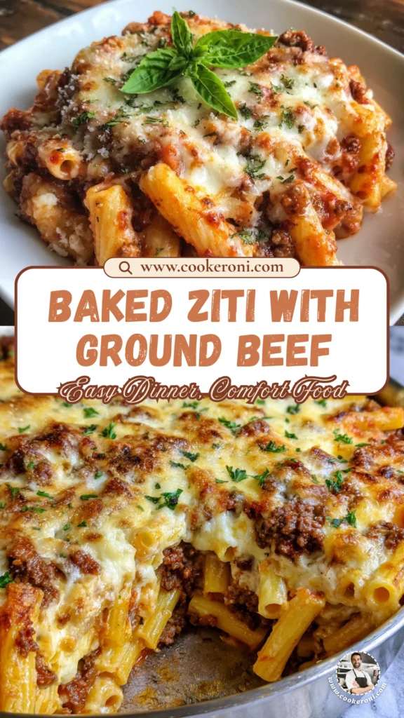 Crockpot Baked Ziti with Ground Beef