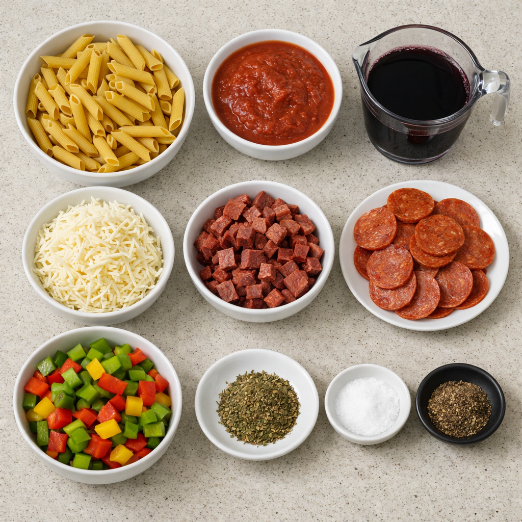 Crockpot Pizza Pasta