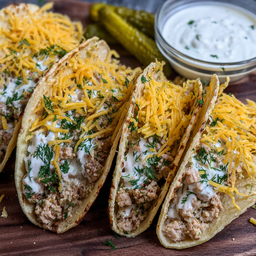 Dill Pickle Ranch Chicken Tacos