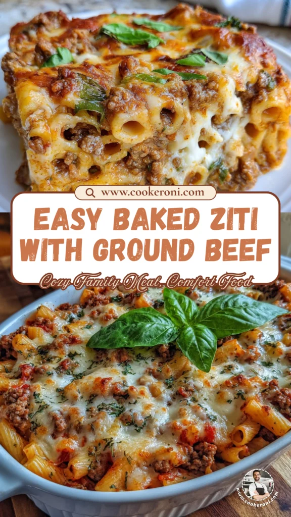 Easy Baked Ziti with Ground Beef