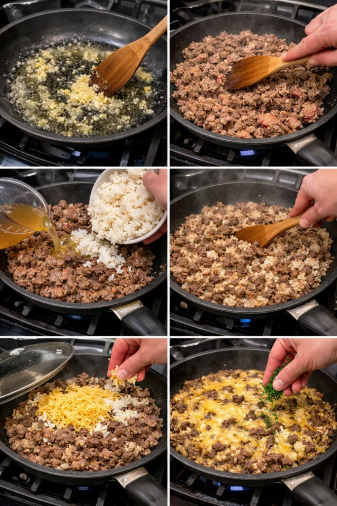 Garlic Butter Beef and Rice