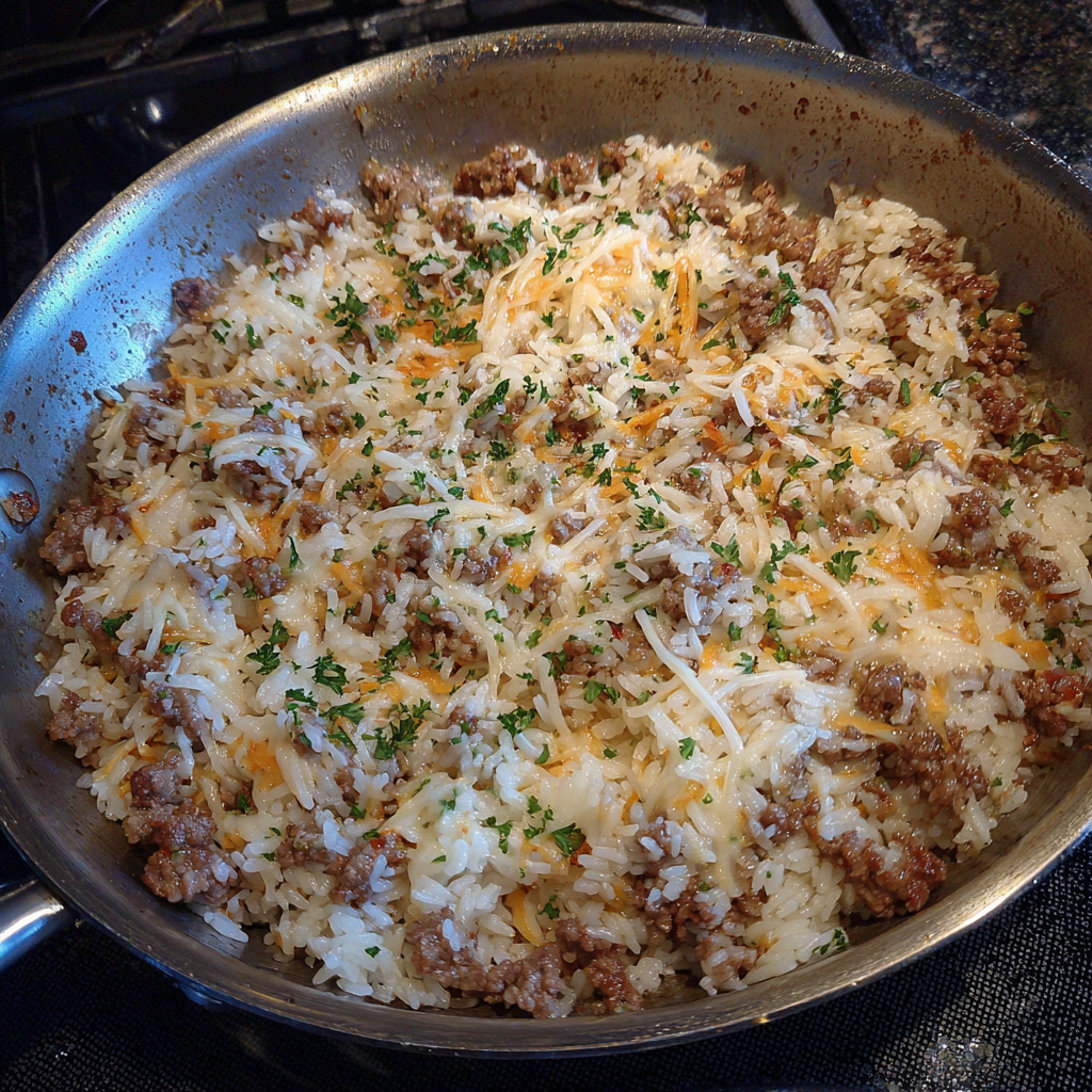 Garlic Butter Beef and Rice