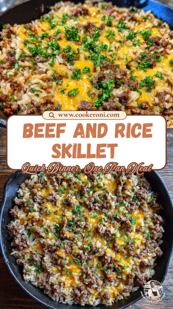 Garlic Butter Beef and Rice Skillet
