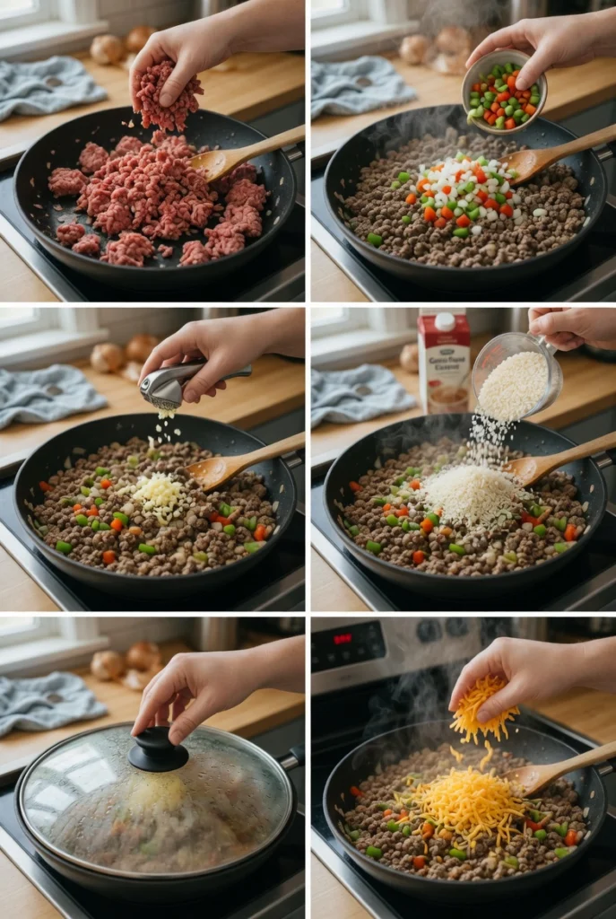 Ground Beef and Rice Skillet