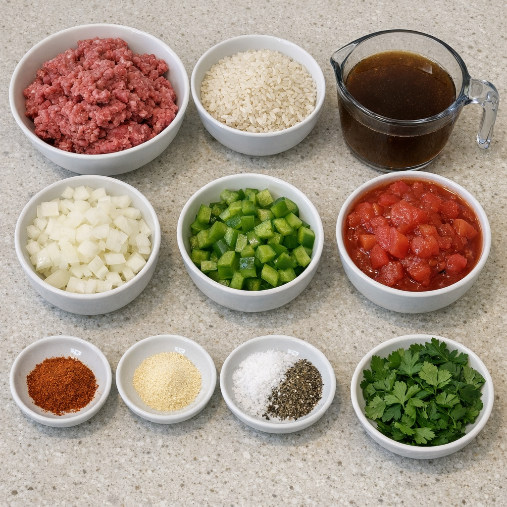 Ground Beef and Rice Skillet