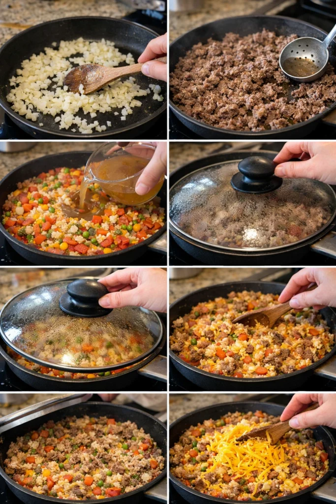 Ground Beef and Rice Skillet