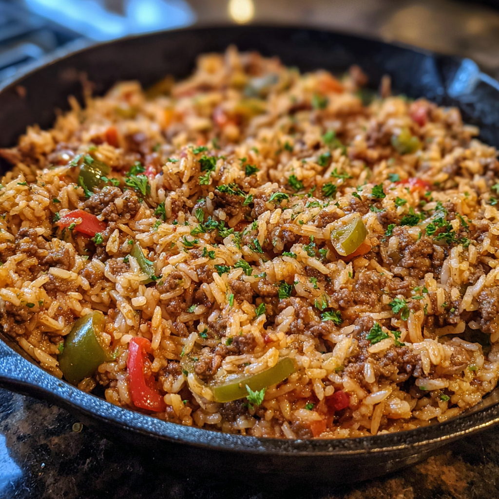 Ground Beef and Rice Skillet