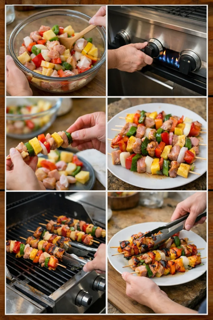 Hawaiian Chicken Kabobs