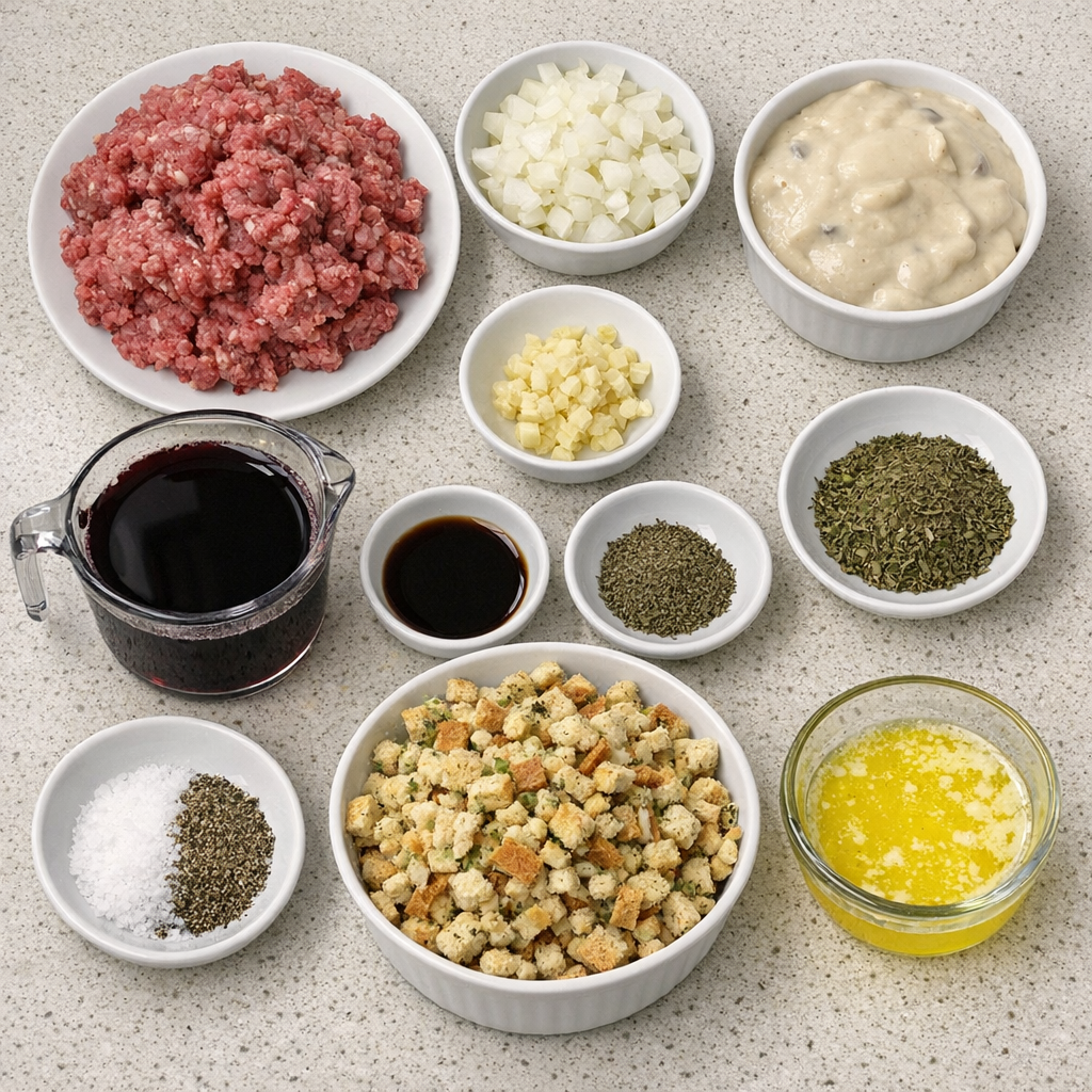 Layered Ground Beef Casserole