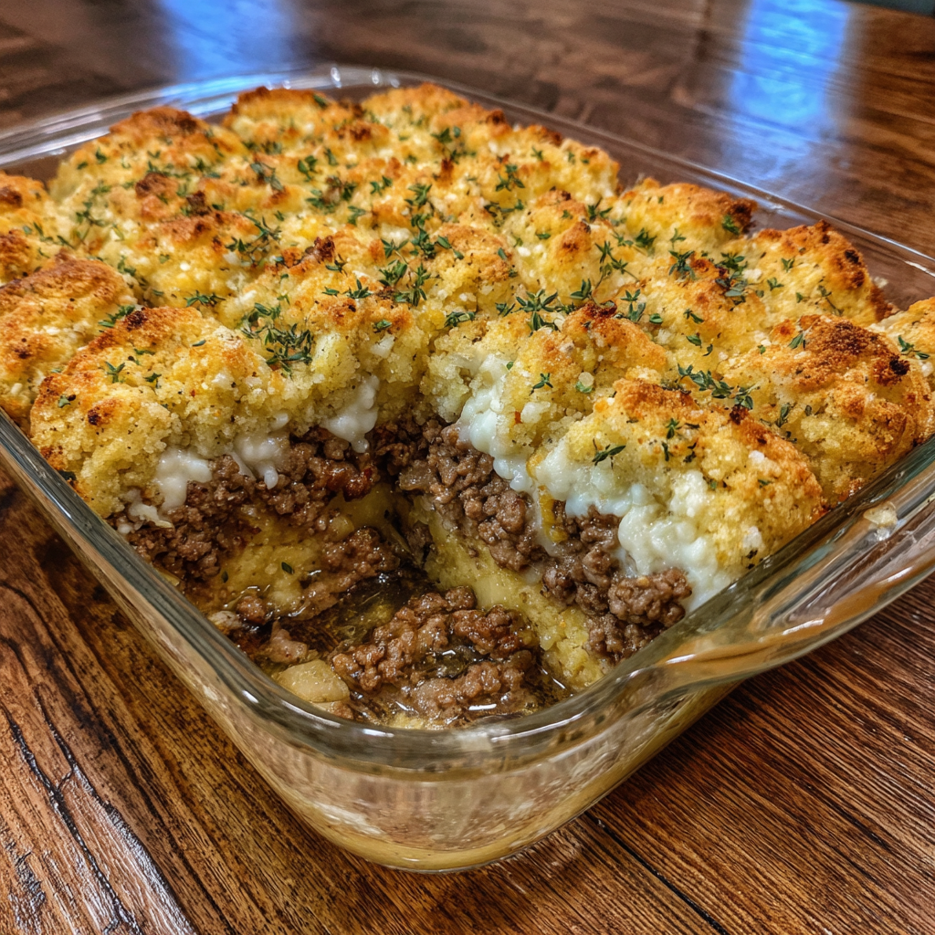 Layered Ground Beef Casserole
