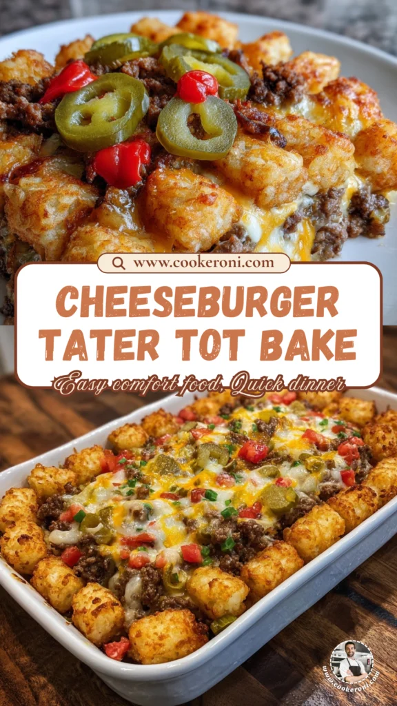 Loaded Cheeseburger Tater Tot Bake