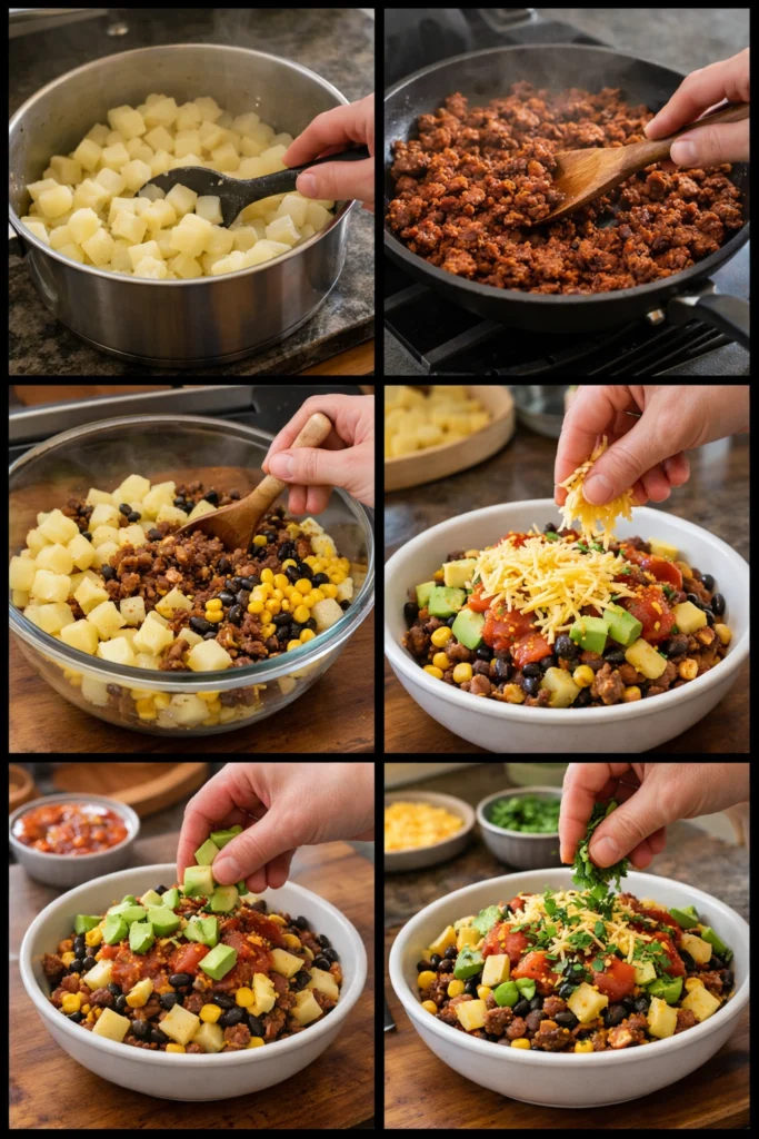 Loaded Potato Taco Bowl