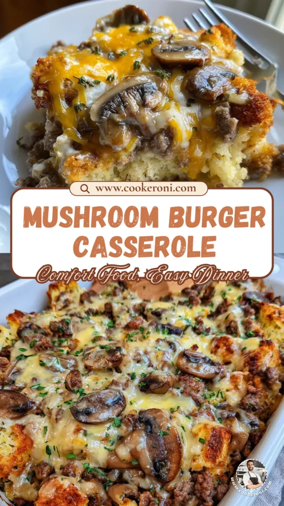 Mushroom and Swiss Burger Casserole