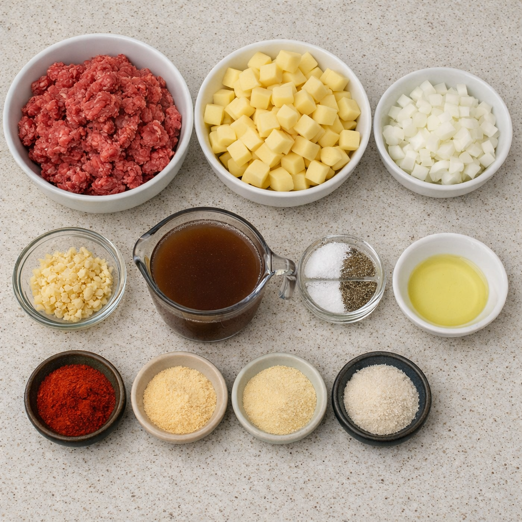 One-Pan Ground Beef and Potatoes