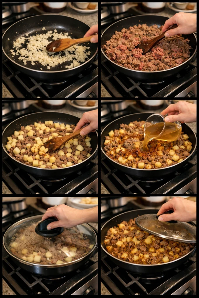 One-Pan Ground Beef and Potatoes