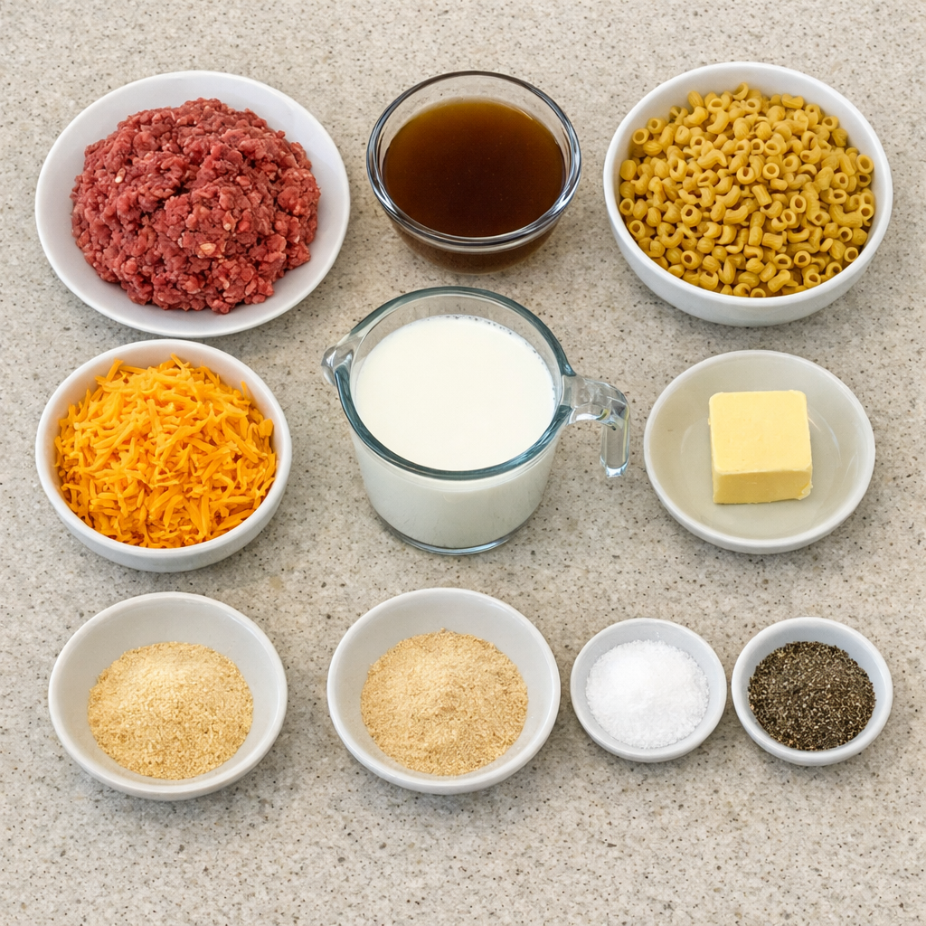 One Pot Homemade Cheeseburger Macaroni