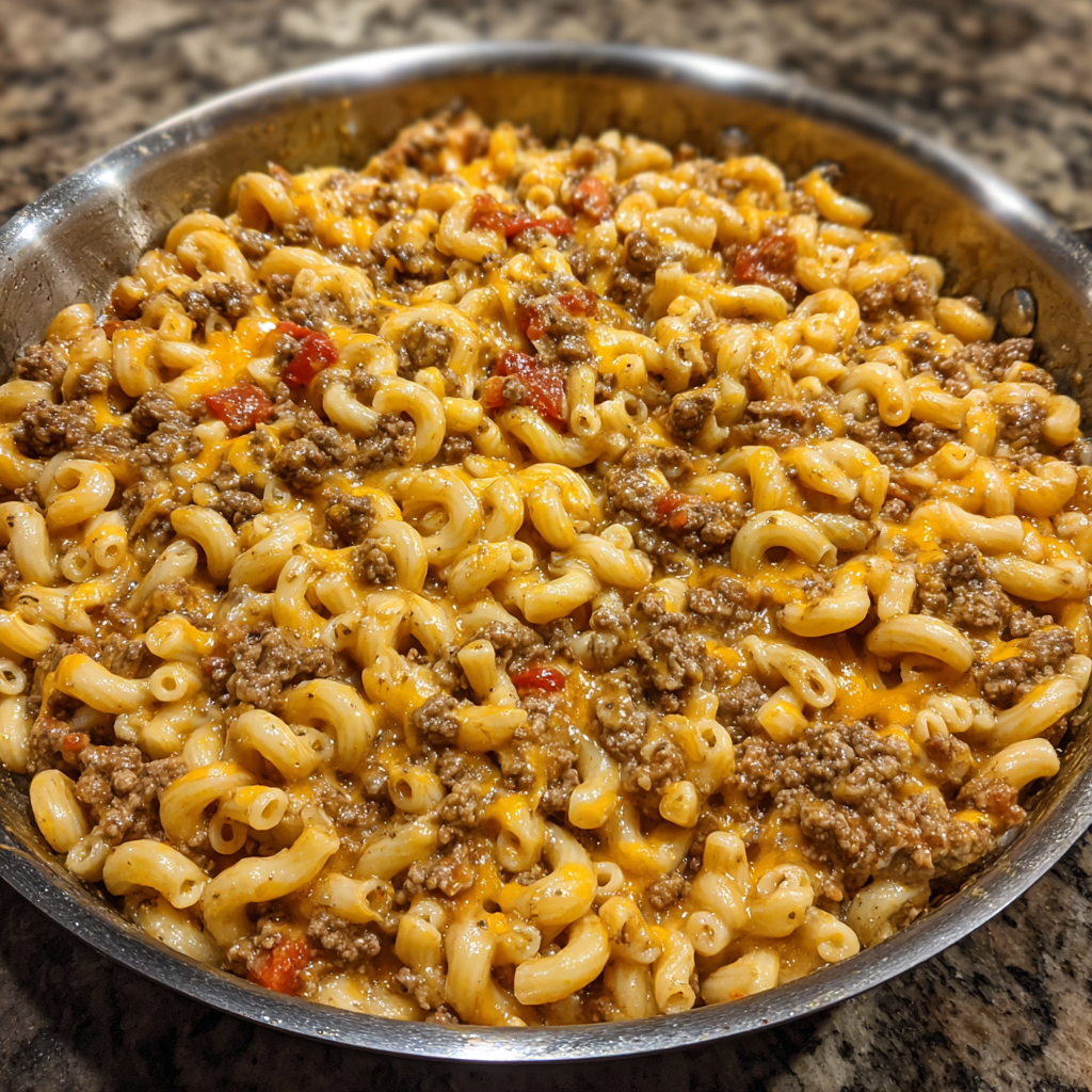 One Pot Homemade Cheeseburger Macaroni
