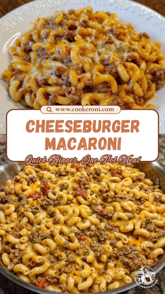 One Pot Homemade Cheeseburger Macaroni