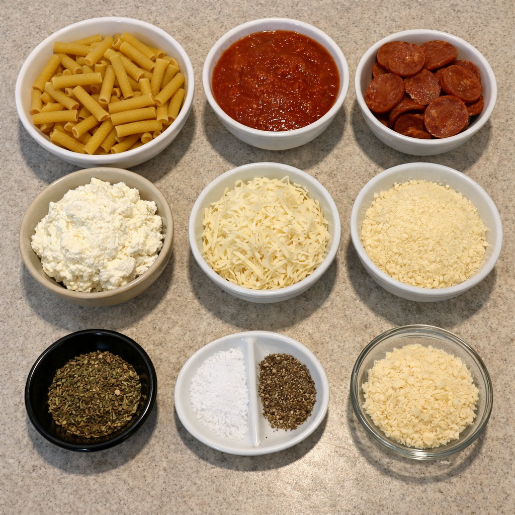 Quick Baked Ziti for Two