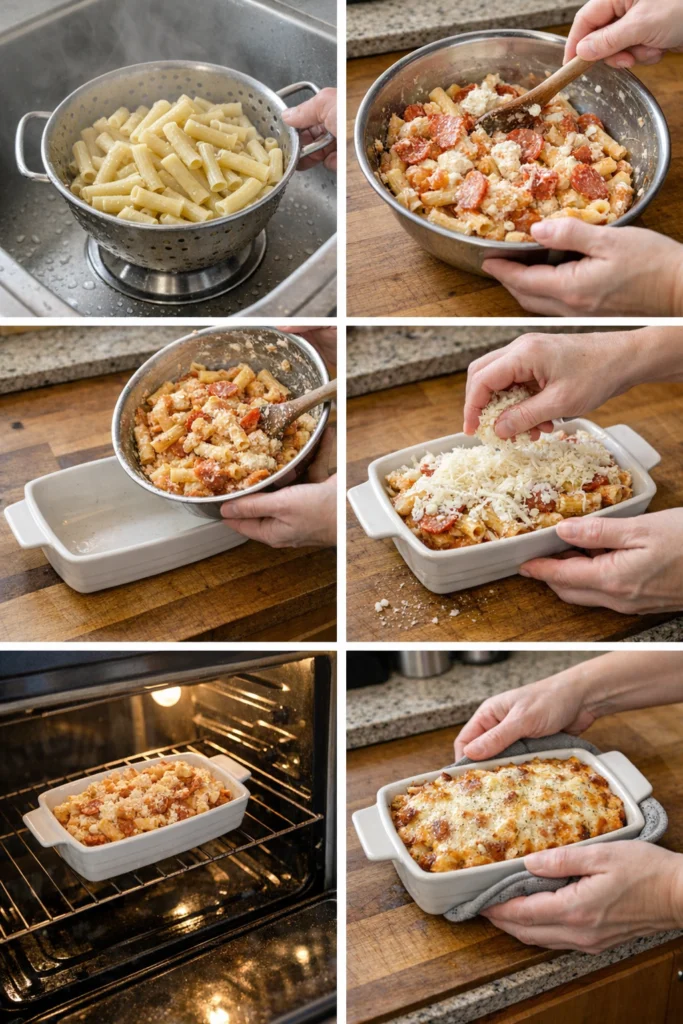 Quick Baked Ziti for Two