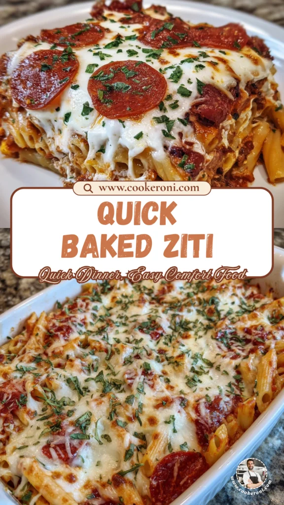 Quick Baked Ziti for Two