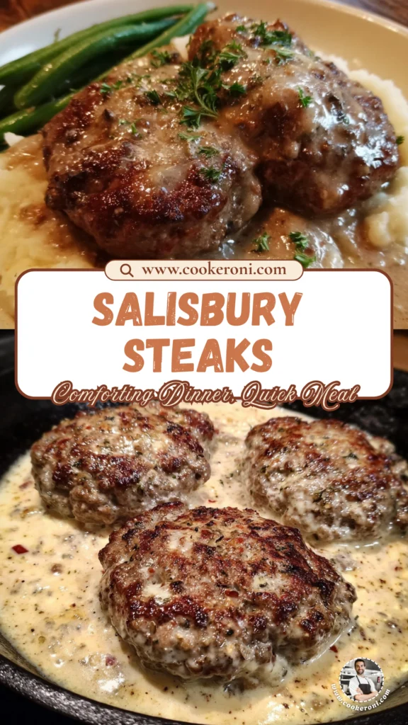 Salisbury Steaks in Horseradish Parmesan Sauce