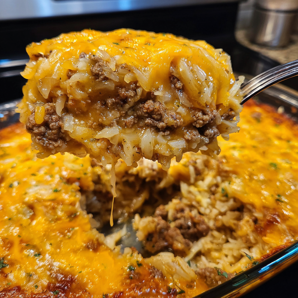Sauerkraut Casserole with Ground Beef