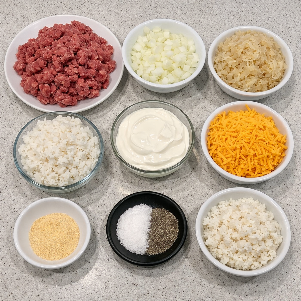 Sauerkraut Casserole with Ground Beef