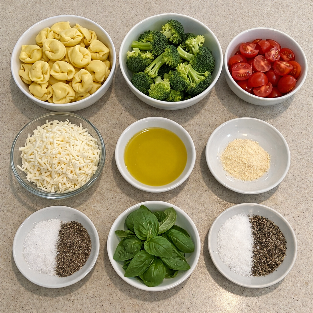 Sheet Pan Broccoli Tortellini Bake
