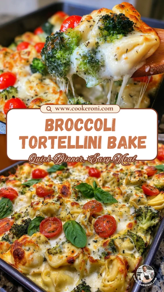 Sheet Pan Broccoli Tortellini Bake